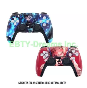 Set of 2 Hero Academia Anime Toga Himiko, Dabi SKIN STICKER DECAL PS5 Controller - Picture 1 of 1
