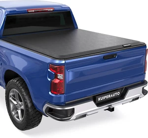 8FT Roll-Up Soft Vinyl Truck Bed Tonneau Cover Compatible for 14-18 Chevy Chevro - Picture 1 of 7