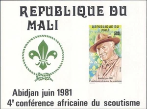 Mali 1981 African Scouting Conference/Scouts/Baden-Powell IMPERF m/s (n31840a) - Picture 1 of 1