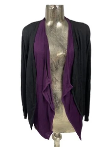 CASAMIA Cardigan Size Small 8-10 Black & Purple Knit Womens Top NEW EU38 RRP £29 - Picture 1 of 11