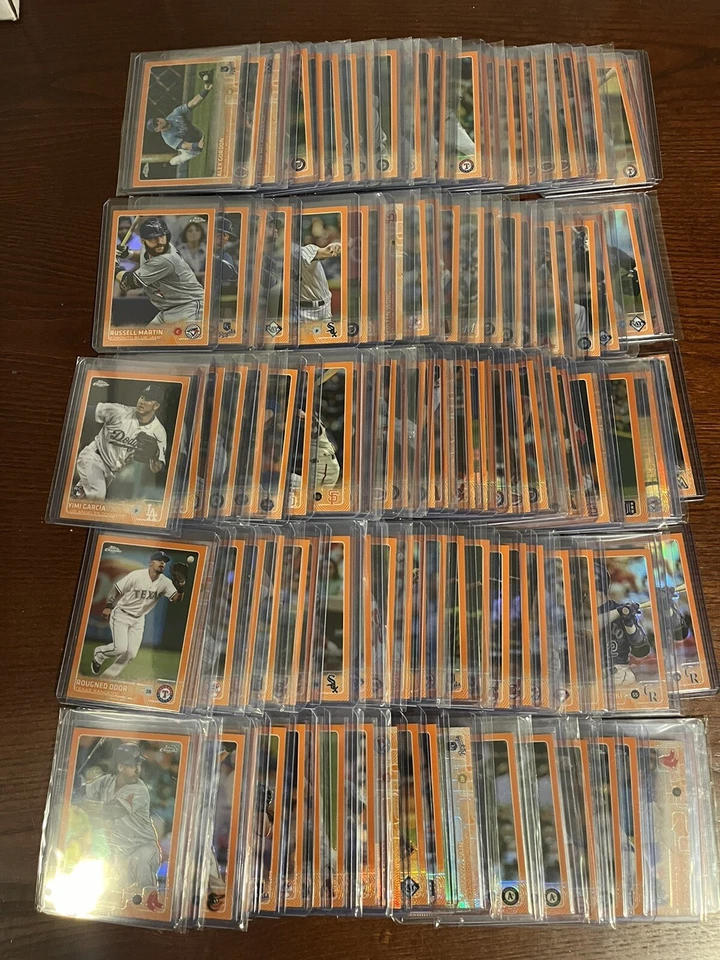 2015 Topps Chrome MLB ORANGE REFRACTOR U Pick TROUT JETER KERSHAW LINDOR CORREA - Image 1 of 1