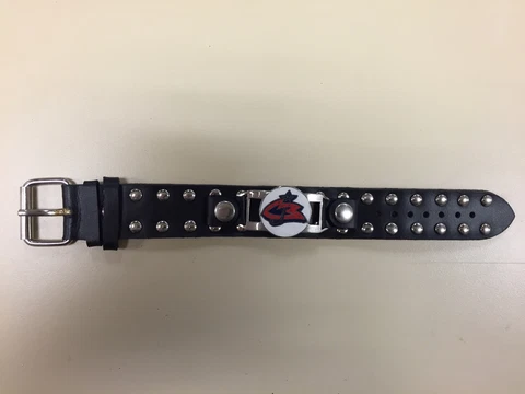Columbus Blue Jackets Wristband Bracelet Leather Studded Cover