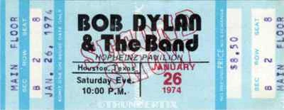 5 1968 -76 UNUSED FULL TICKETS Hendrix, Doors, Dylan, Elton John, ZZ Top reprint - Image 1 of 4