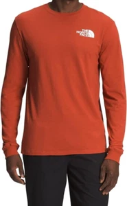 The North Face Box NSE Men's Long Sleeve Tshirt Rusted Brnze/TNF Black - Picture 1 of 5