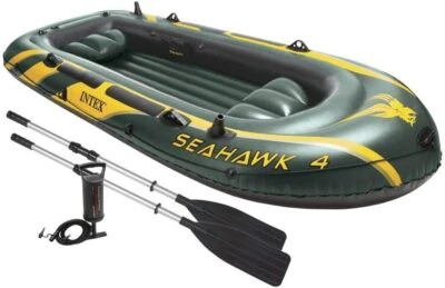 Intex Seahawk 4 Set Schlauchboot - 351 x 145 x 48 cm - 4-teilig - Grün 2 Paddel - Bild 1 von 4