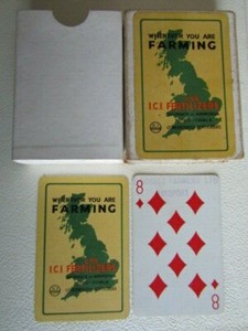 ICI  Fertilizers Playing Cards Swap Card ~ The Dorset Farmers ltd Bridport (e24)