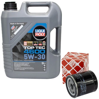 Motoröl Set 5W-30 5 Liter + Ölfilter 32223 für Citroen Fiat C5 Lancia Peugeot - Bild 1 von 4