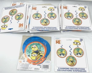 "Despicable Me" 40 Minions pkgs of 3 ea. Hanging Swirls Decorations - Picture 1 of 2