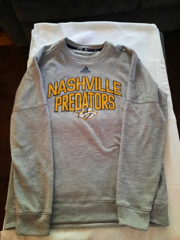 Nashville Predators Grey Adidas Pullover Sweatshirt Cover