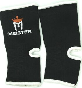 Youth/Women's  Ankle Supports Black - Meister MMA Muay Thai Compression Wraps