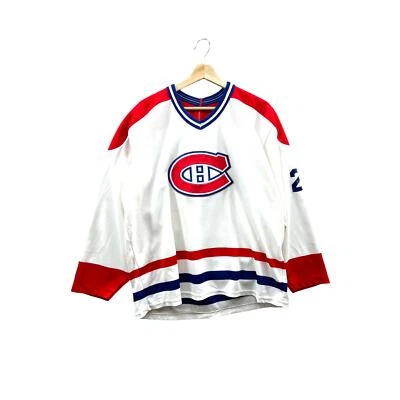 Camiseta deportiva de hockey vintage de los años 90 CCM auténtica Montreal Canadiens Carboneau NHL talla L Foto 1 de 4