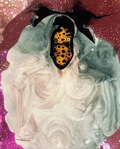 Jose Tonito Original Painting.BEHIND AI.Unique Organic abstract.Otherworldly art - Picture 1 of 3