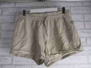 Seed Heritage womens shorts beige 10 pockets lace trim - Picture 1 of 9