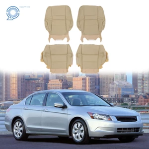 For 2008-2012 Honda Accord Seat Cover Front Left&Right Bottom&Top Leather Tan - Picture 1 of 14