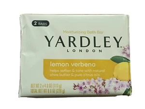 Yardley London feuchtigkeitsspendende Seife Zitrone Verbena 2 x 4oz Riegel - Bild 1 von 5