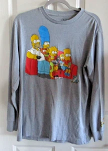 THE SIMPSONS LANGARM T-SHIRT ON THE COUCH MITTELGRAU - Bild 1 von 8