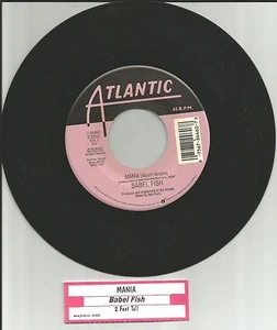 BABEL FISH Mania w/ Two Feet tall LIVE 7 INCH Vinyl 45 USA JUKEBOX TITLE STRIP - Picture 1 of 1