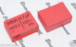 2pcs - WIMA MKS4 4.7uF (4.7µF 4,7uF) 100V 5% pich:22.5mm Capacitor - Picture 1 of 3