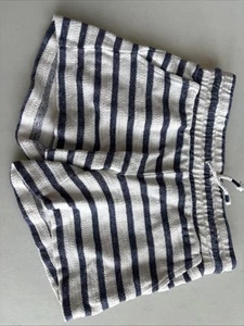 Old Navy Shorts Girls Small 6-7 Stripes Blue And White - Picture 1 of 3