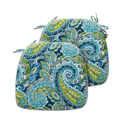 Juego de 2 Cojines para Silla Exterior/Interior 17"x16"x2", Impermeable Todo con... Foto 1 de 4