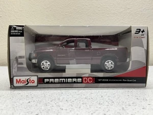 Maisto Premiere DC 2002 Dodge Ram Quad Cab 1:27 Scale Model, Color Burgundy - Picture 1 of 13