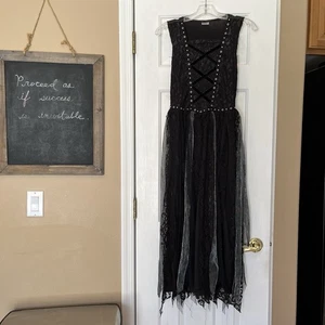 Spirit Halloween Goth Emo Punk Renaissance Girls XL Dress Costume Gothic Zombie - Picture 1 of 16
