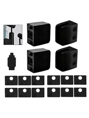 LIUCHONGYANG99 Glass Clamp - 40PCS Glass Bracket for 1/3 "-1/2" Tempered Glass Stainless Steel