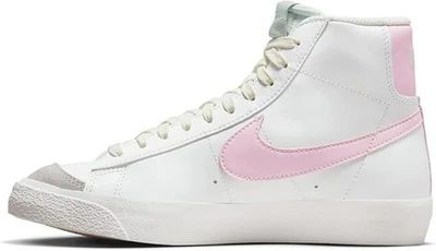 Nike Blazer Mid '77 GS Summit White Pink Foam Youth Sneaker Size 7Y DA4086-106 - Image 1 of 4