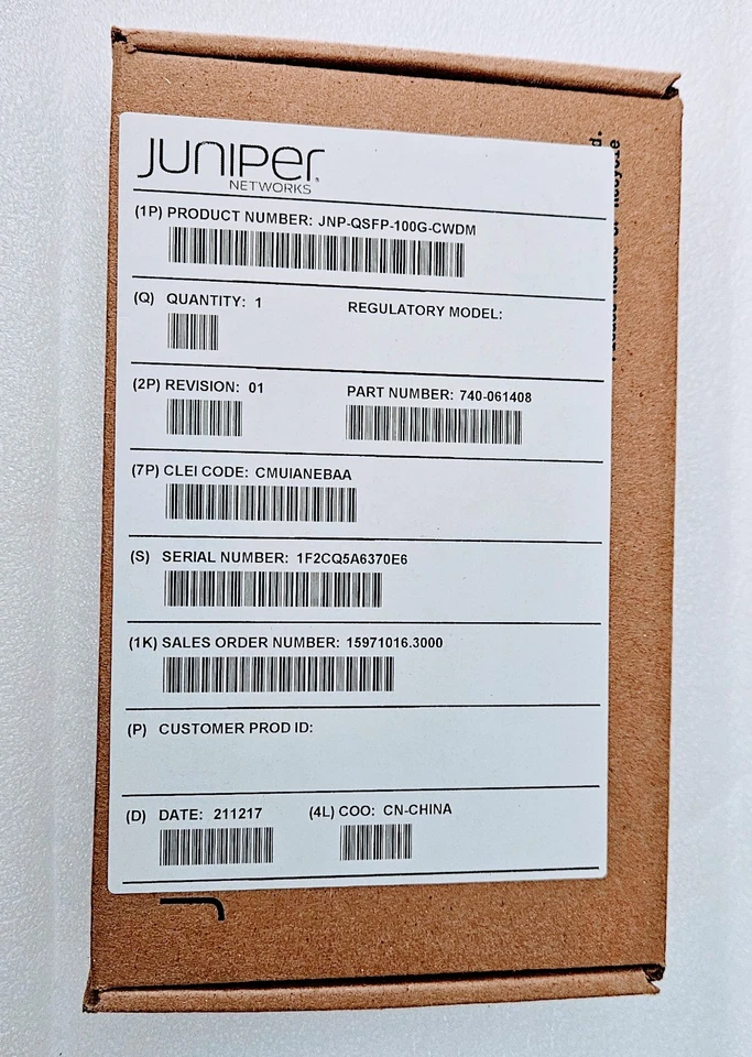 NEW Genuine Juniper JNP-QSFP-100G-CWDM 100G CWDM4 SMF 2KM 1310NM QSFP28 - Image 1 of 1