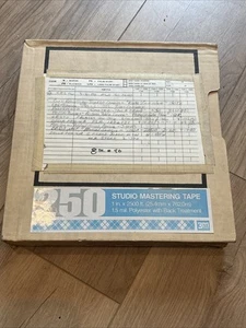 3M 1” 250 Studio Mastering Tape  Recording Reel to Reel - Picture 1 of 3