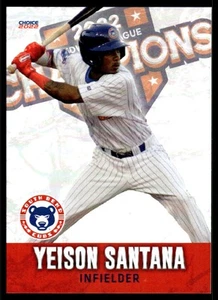 2022 Yeison Santana Choice Minor League Rookie South Bend Cubs Champions - Picture 1 of 2