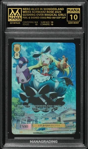 Mana 10 Weiss Schwarz Nero Alice OS02/R02-001SSP Signed Gushing over Magical - Picture 1 of 3