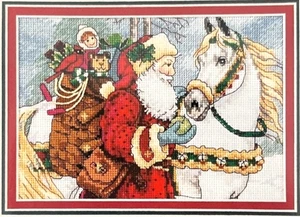 Dimensions Gold Petite Cross Stitch Kit Santa's Woodland Friend #8749 Sealed New - Picture 1 of 7
