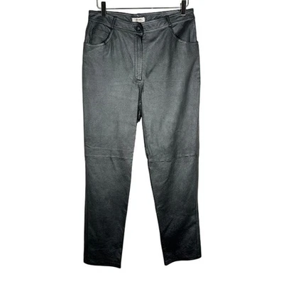 Pantalones rectos de cuero Reflections Image of You Missy 14 gris tiro alto  Foto 1 de 4