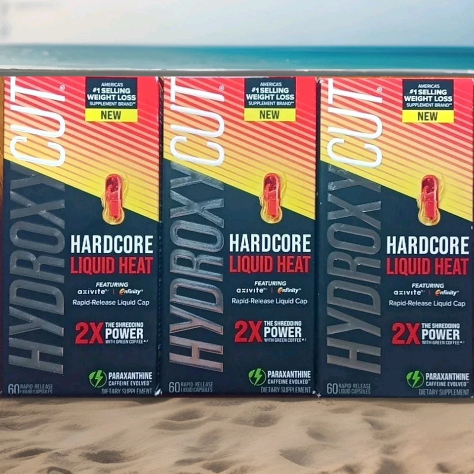Hydroxycut Hardcore Liquid Heat Rapid-Release Cap - 60 Capsules - EXP 07/2026