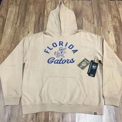 PARA HOMBRES XL - NUEVO '47 Marca Florida Gators Polvo Caqui Tinte Pesado Sudadera con Capucha Foto 1 de 4