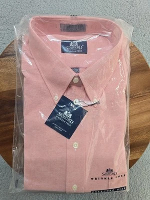 Stafford Wrinkle Free Shirt Men's Extended Size 18 XT Long Sleeve (Terra) - Image 1 of 3