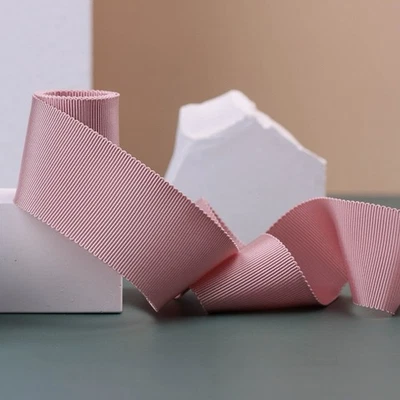 10 Yards Vintage Petersham Ribbon, 1” Dusty Pink Ribbon Bulk - Image 1 of 4