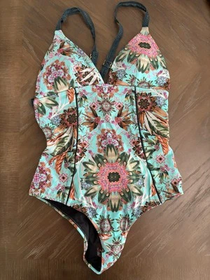 Купальник женский Onda de Mar 1 шт. цветочный с открытой спиной деталь размер средний - Изображение 1 из 3
