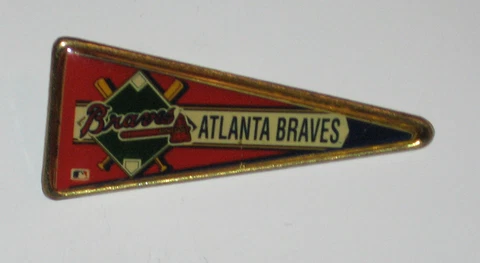 Lapel Hat Pin Atlanta Braves Pennant NEW Cover