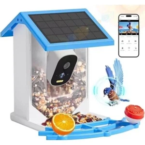 Alimentador inteligente de aves con cámara de observación de aves de detección de movimiento - Alimentado por energía solar - Imagen 1 de 7