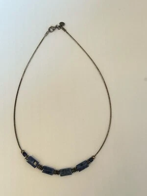 17”, Silpada Sterling Silver Blue Sodalite Snake Chain Choker Necklace B11 - Image 1 of 4