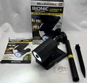 Bell+Howell Bionic Spotlight Solar Powered LED Motion Sensor Outdoor Light Black - Picture 1 of 9