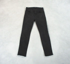 J Brand Jeans Womens 29 Black Mid Rise Skinny Leg Vanity Stretch 26x27 Denim