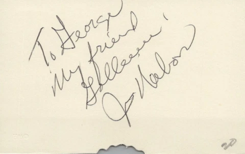 Jim Nabors (Vintage, inscribed) signed 3x4 card Cover