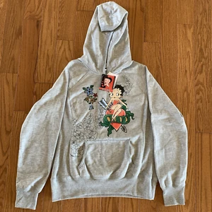 2008 Betty Boop Pullover Hoodie Hooded Sweatshirt Juniors XL 15/17 Jerry Leigh - Picture 1 of 4