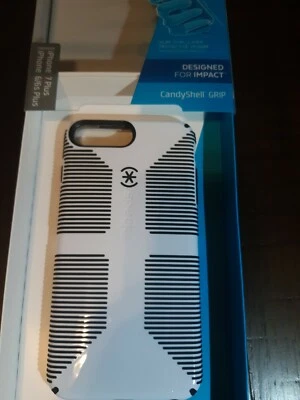 Speck CandyShell Grip Case For iPhone 6/6s Plus, 7 Plus. White/Black G103 - Image 1 of 4