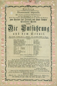 Theaterzettel. 15 Affichen aus dem 19. Jahrhundert. Meist Folio, 1812-1899. - Bild 1 von 4