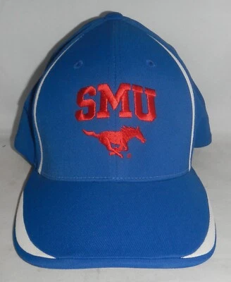 Southern Methodist University SMU Mustangs Blue Baseball Hat Cap FlexFit Sz L/XL - Image 1 of 4