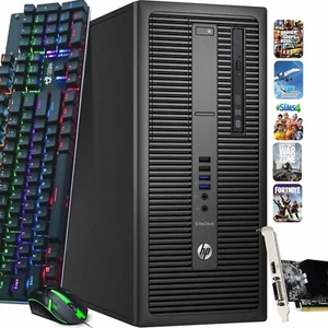 Komputer do gier HP G2 Tower i5-6500 8GB RAM 256GB M.2 SSD 1TB HDD NVIDIA GT 1030 Win11 - Zdjęcie 1 z 7